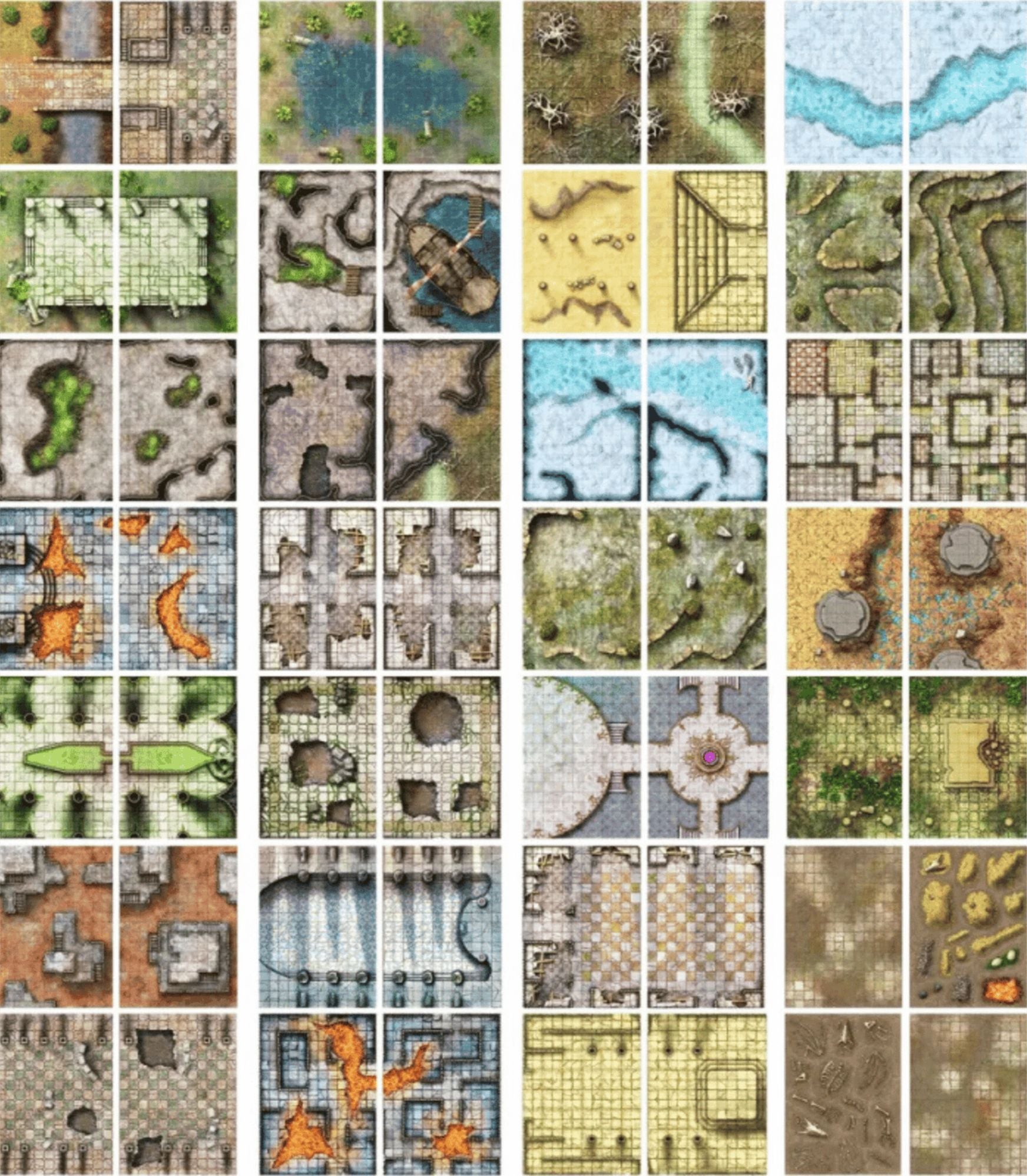 Giant Book of Battle Mats: Dragon Lairs & Dungeons by Loke