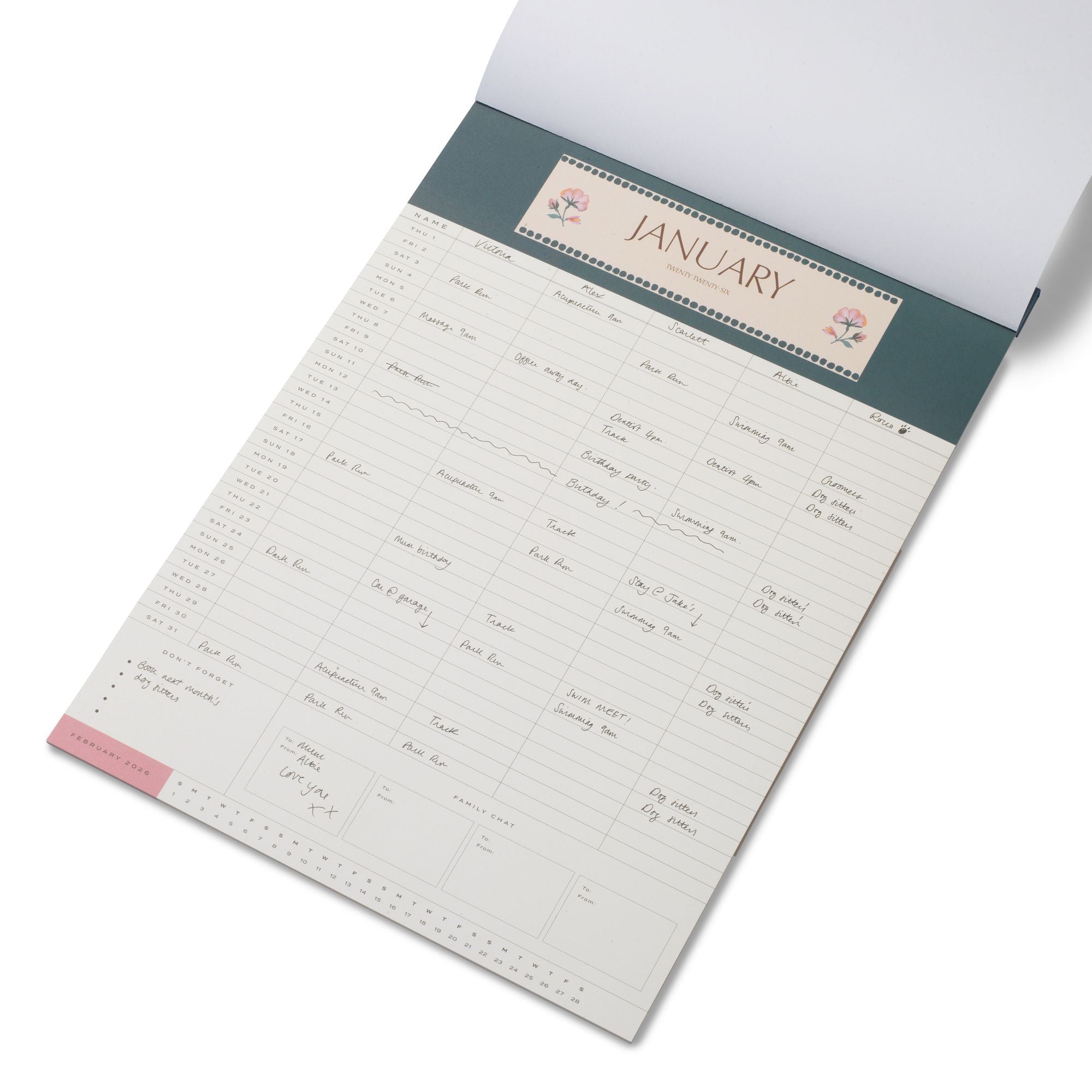 2026 Pressed Flowers A3 Wall Calendar