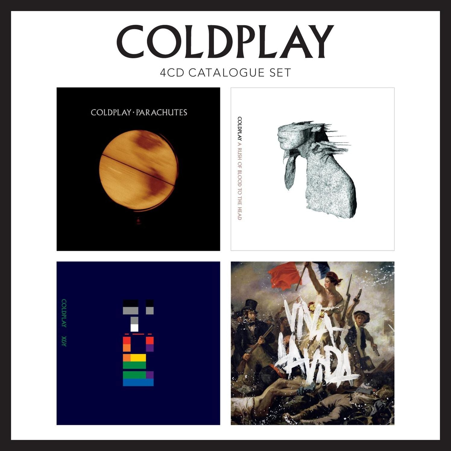 4 CD Catalogue Set: Parachutes/A Rush of Blood to the Head/X&Y/Viva La Vida