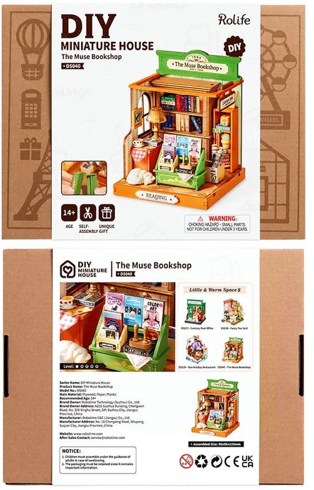 DIY Miniature House Muse Bookshop