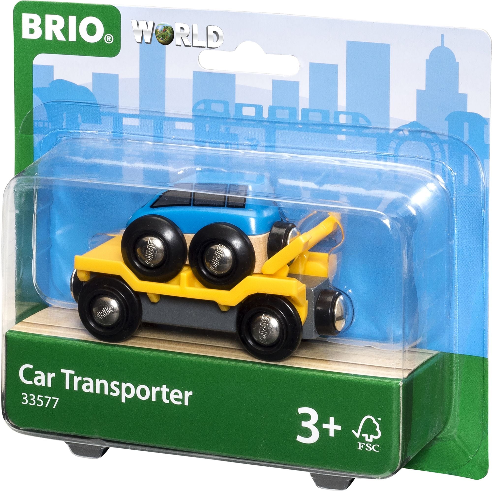 BRIO World Wooden Railway Train Set Car Transporter