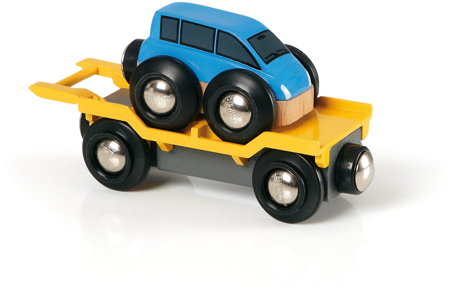 BRIO World Wooden Railway Train Set Car Transporter