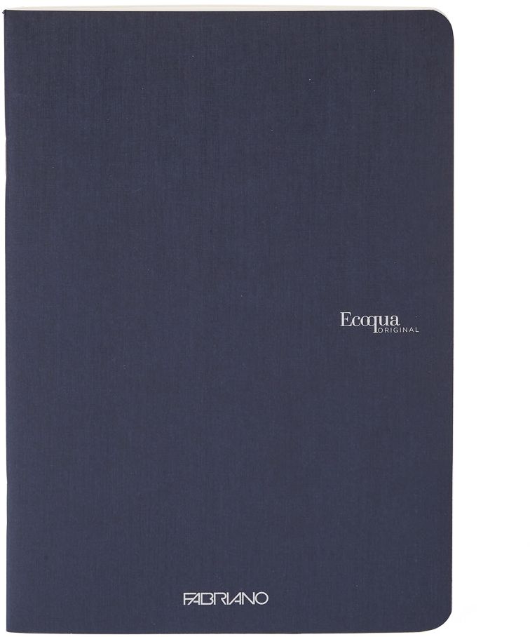 Ecoqua Original Notebook, A4, Staple-Bound, Graph, Navy