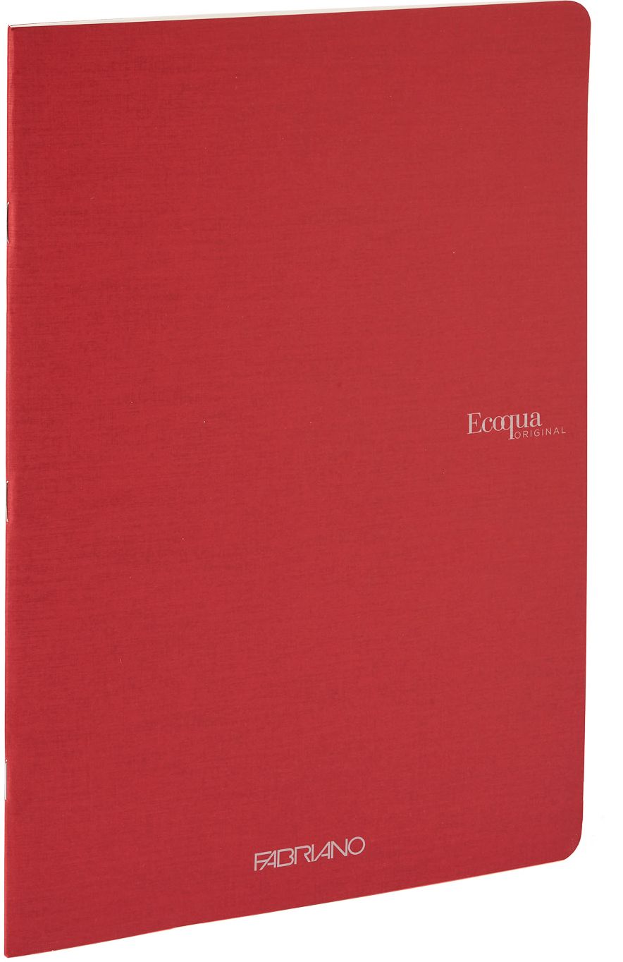 Ecoqua Original Notebook, A5, Staple-Bound, Lined, Cherry