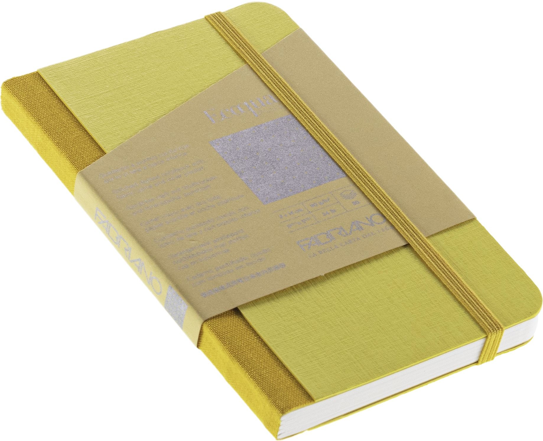 Ecoqua Plus Journal, 3.5 x 5.5, Fabric-Bound, Dotted, Yellow