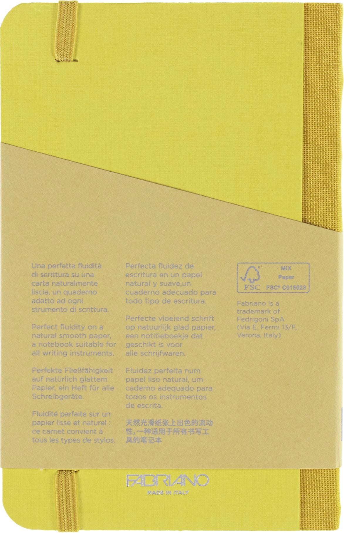 Ecoqua Plus Journal, 3.5 x 5.5, Fabric-Bound, Dotted, Yellow