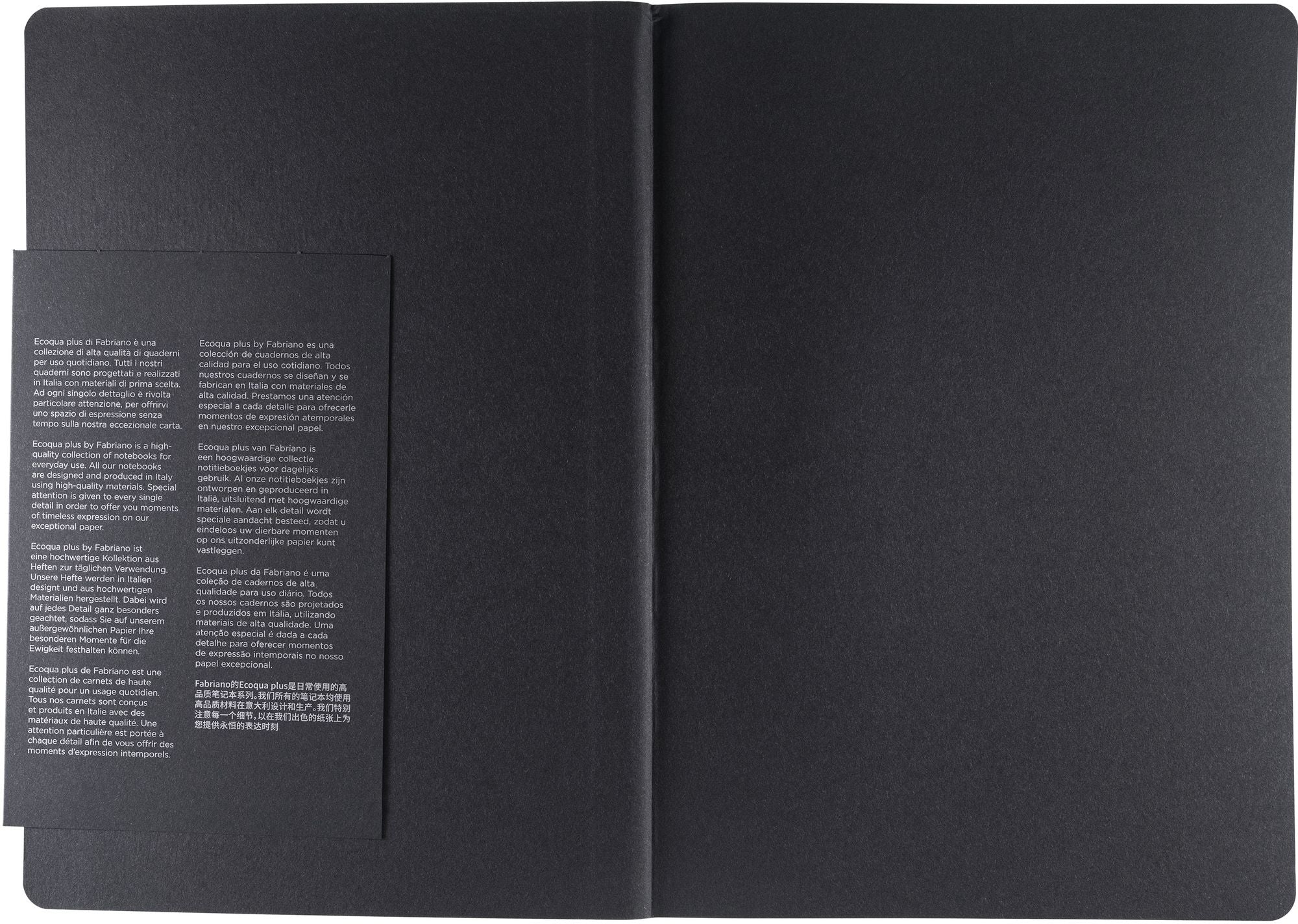 Ecoqua Plus Journal, A4, Fabric-Bound, Dotted, Black