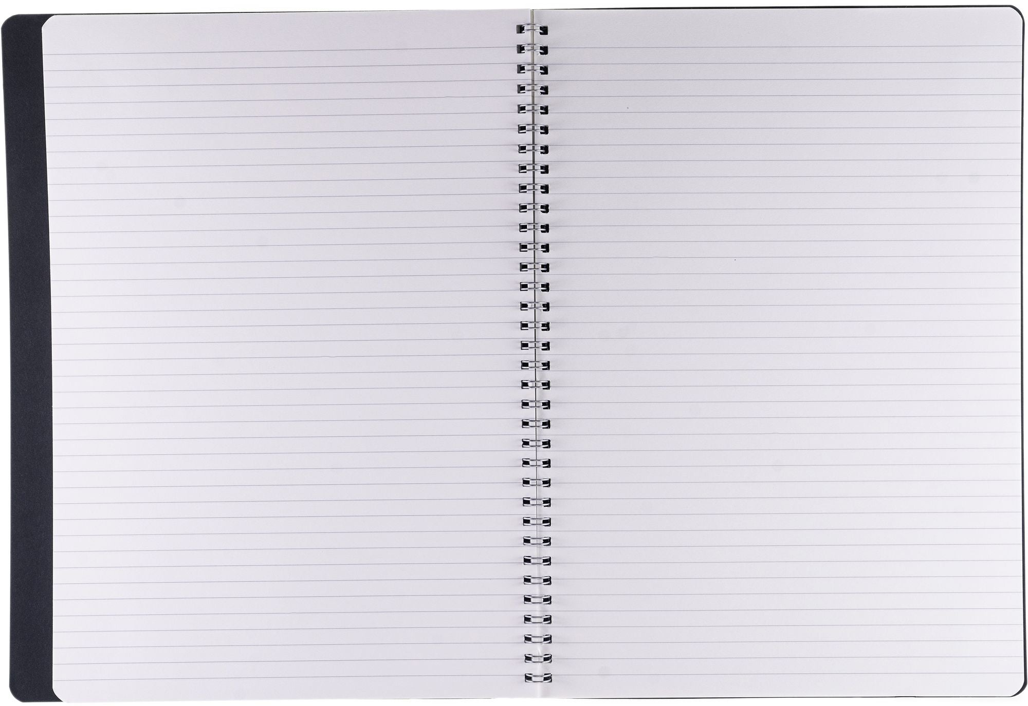 Ecoqua Plus Journal, A4, Hidden Spiral-Bound, Lined, Black