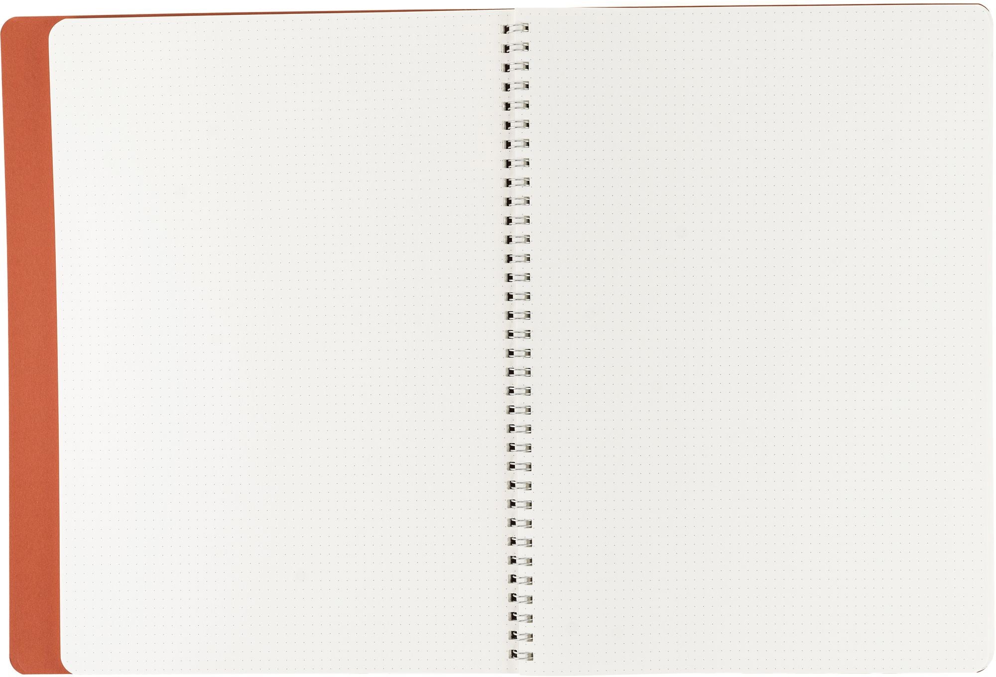 Ecoqua Plus Journal, A4, Hidden Spiral-Bound, Dotted, Red