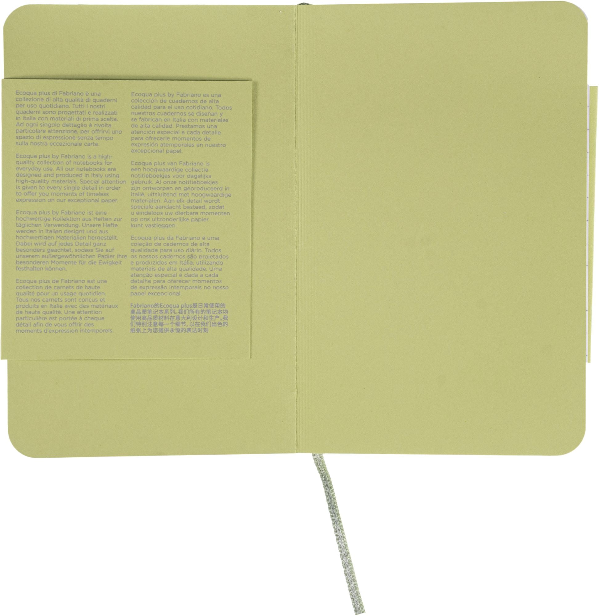 Ecoqua Plus Journal, 3.5 x 5.5, Stitch-Bound, Lined, Lime