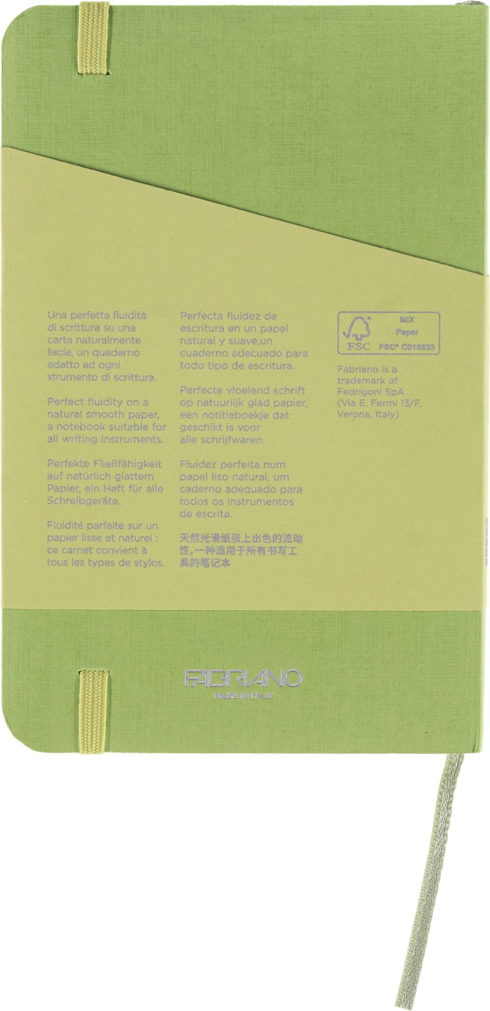 Ecoqua Plus Journal, 3.5 x 5.5, Stitch-Bound, Lined, Lime