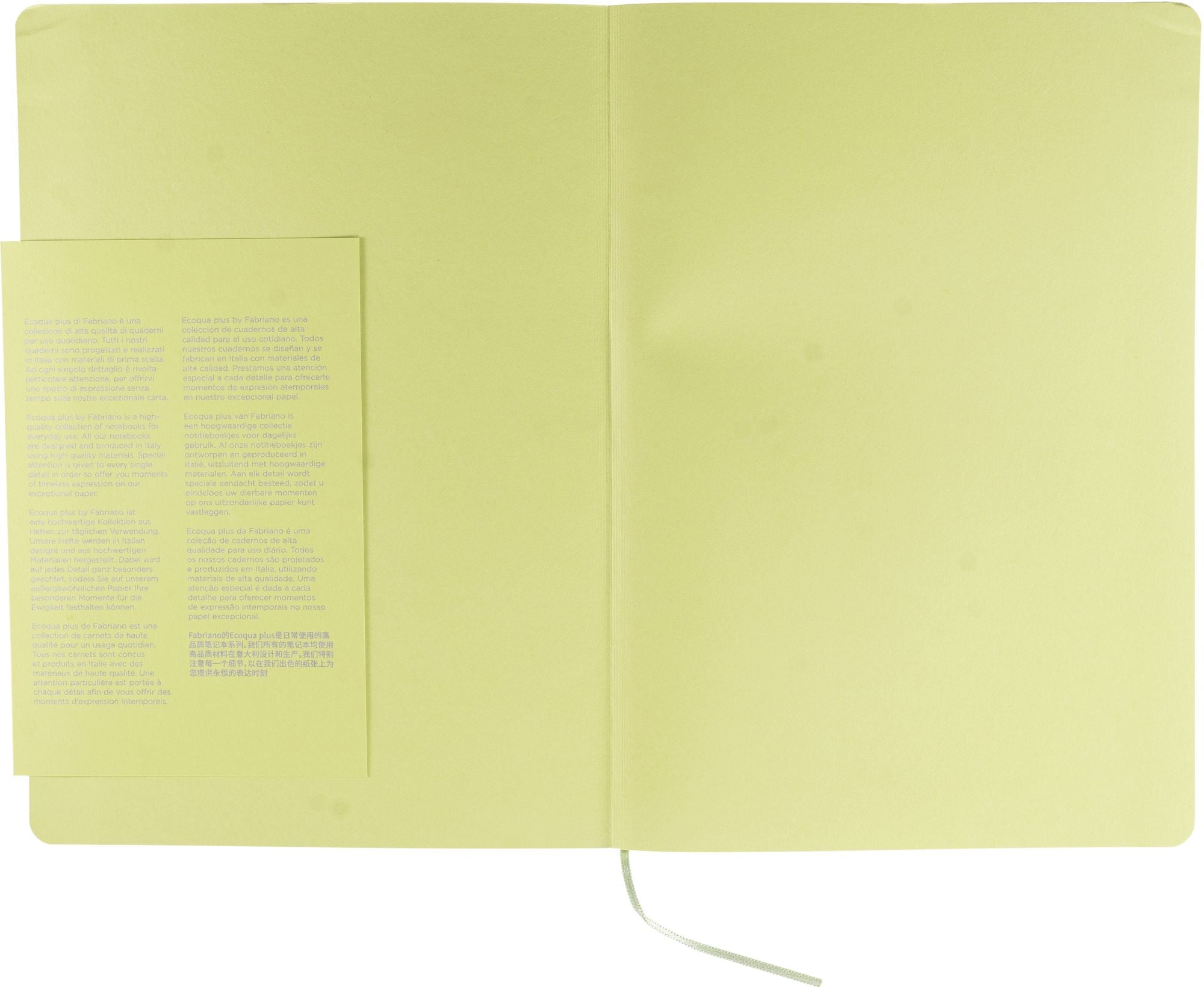 Ecoqua Plus Journal, A4, Stitch-Bound, Lined, Lime