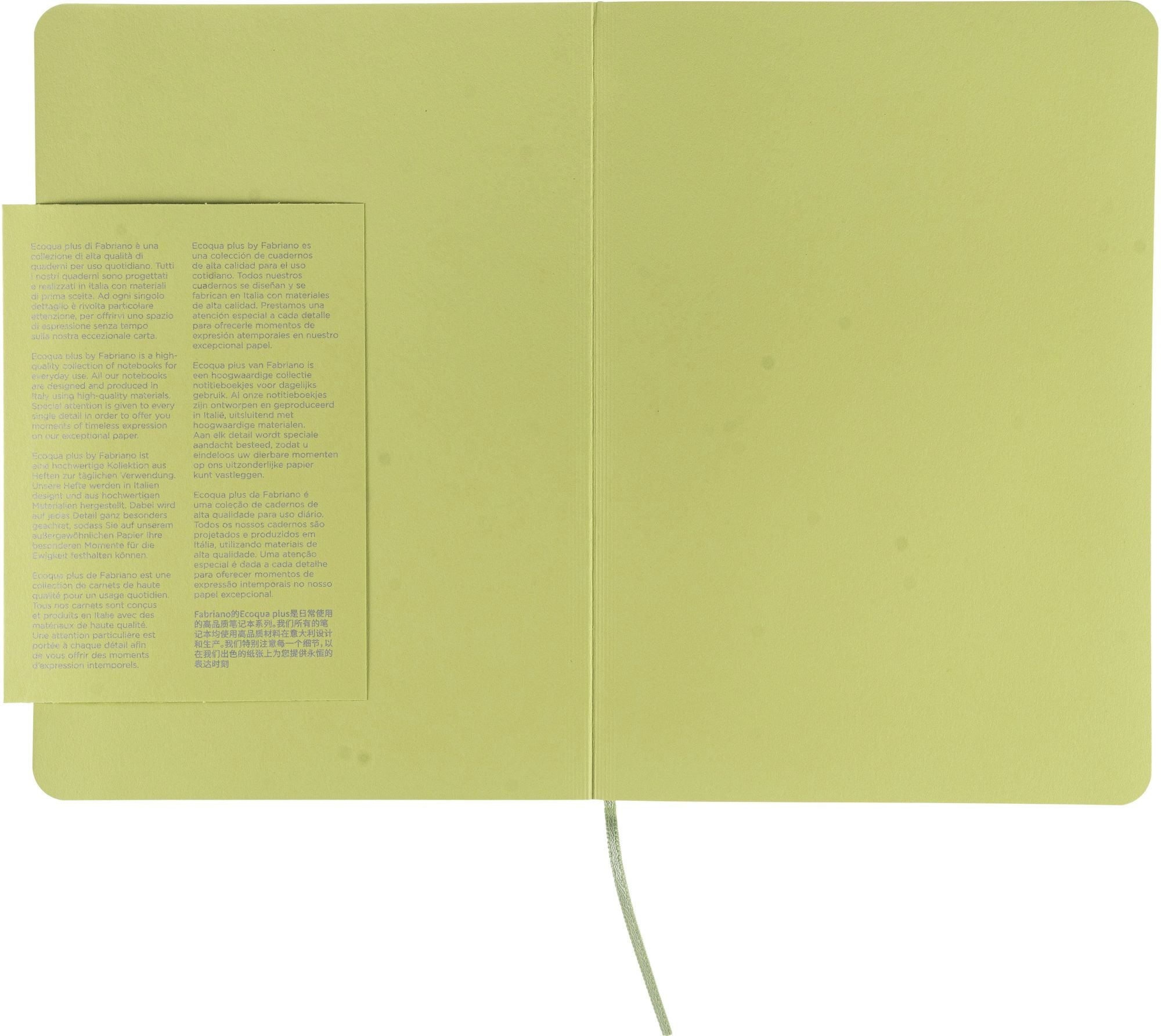 Ecoqua Plus Journal, A5, Stitch-Bound, Dotted, Lime