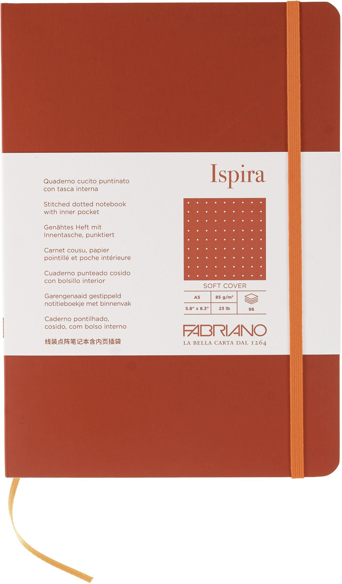 Ispira Journal, A5, Soft-Cover, Dotted, Red