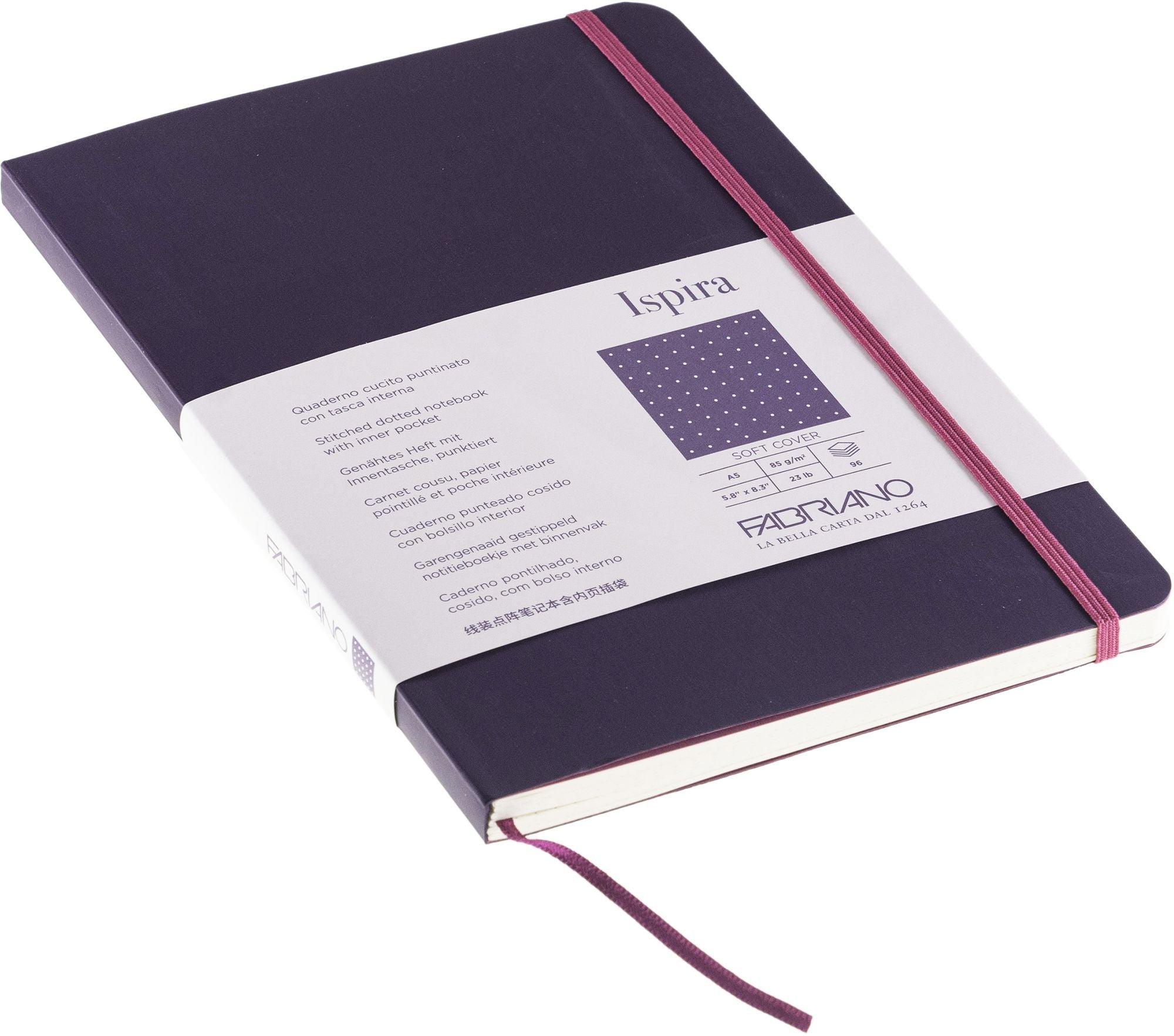 Ispira Journal, A5, Soft-Cover, Dotted, Purple