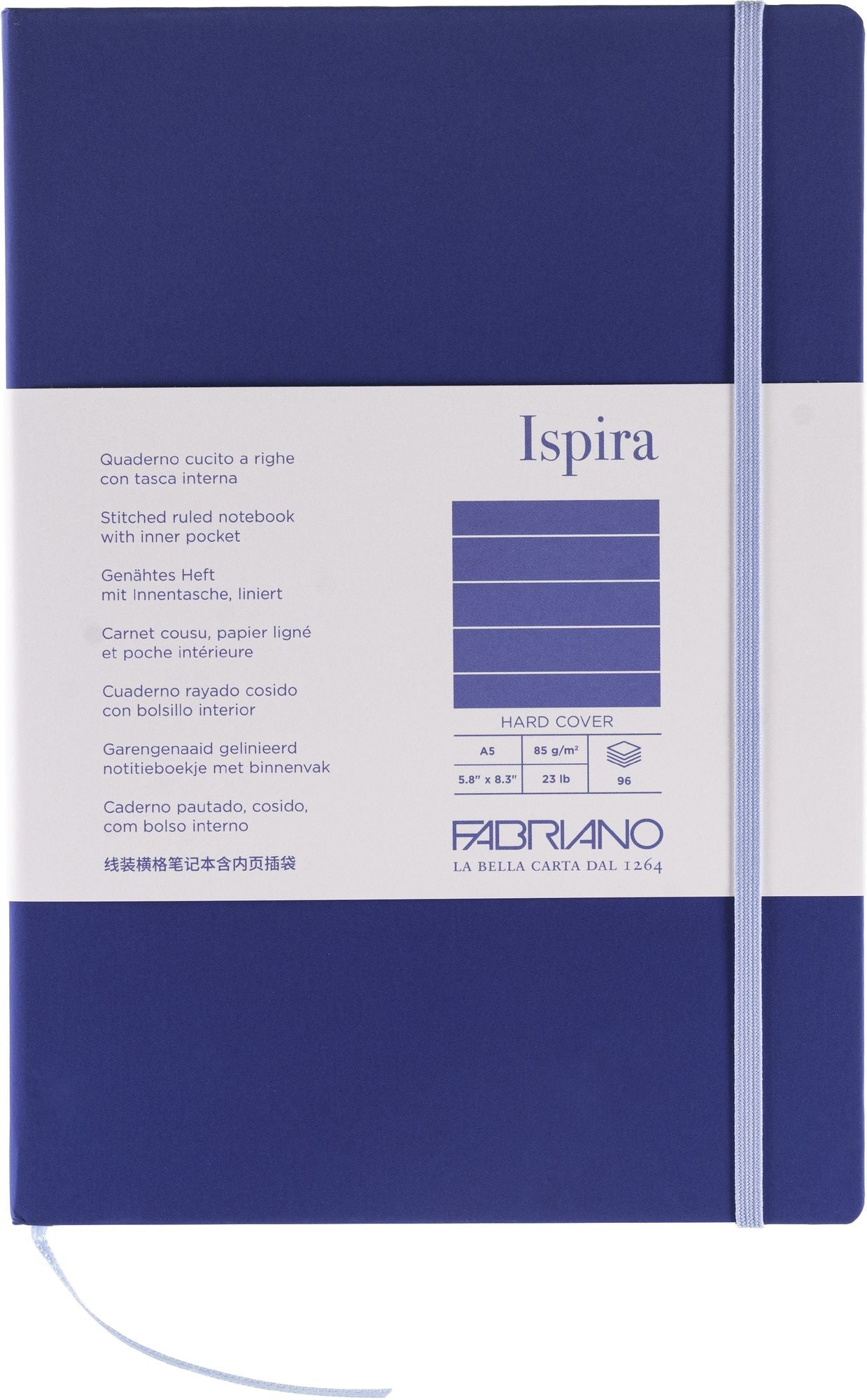 Ispira Journal, A5, Hard-Cover, Lined, Blue