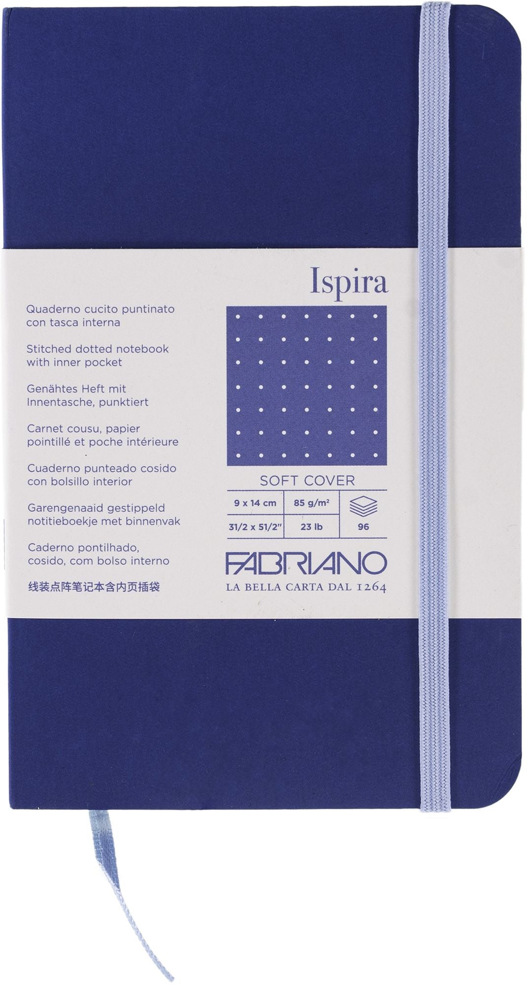 Ispira Journal, 3.5 x 5.5, Soft-Cover, Dotted, Blue