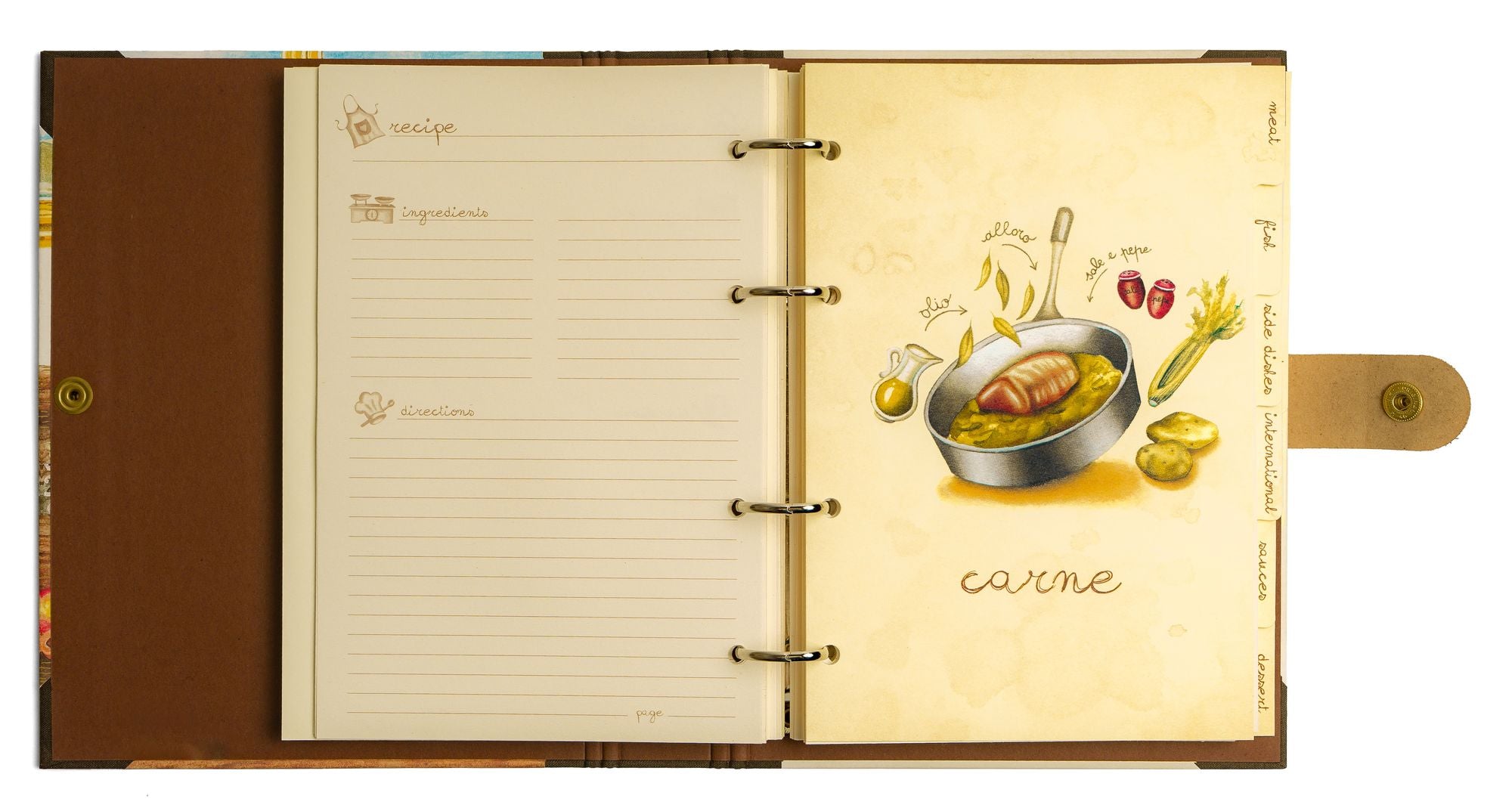 Vintage Italian Countryside Recipe Journal