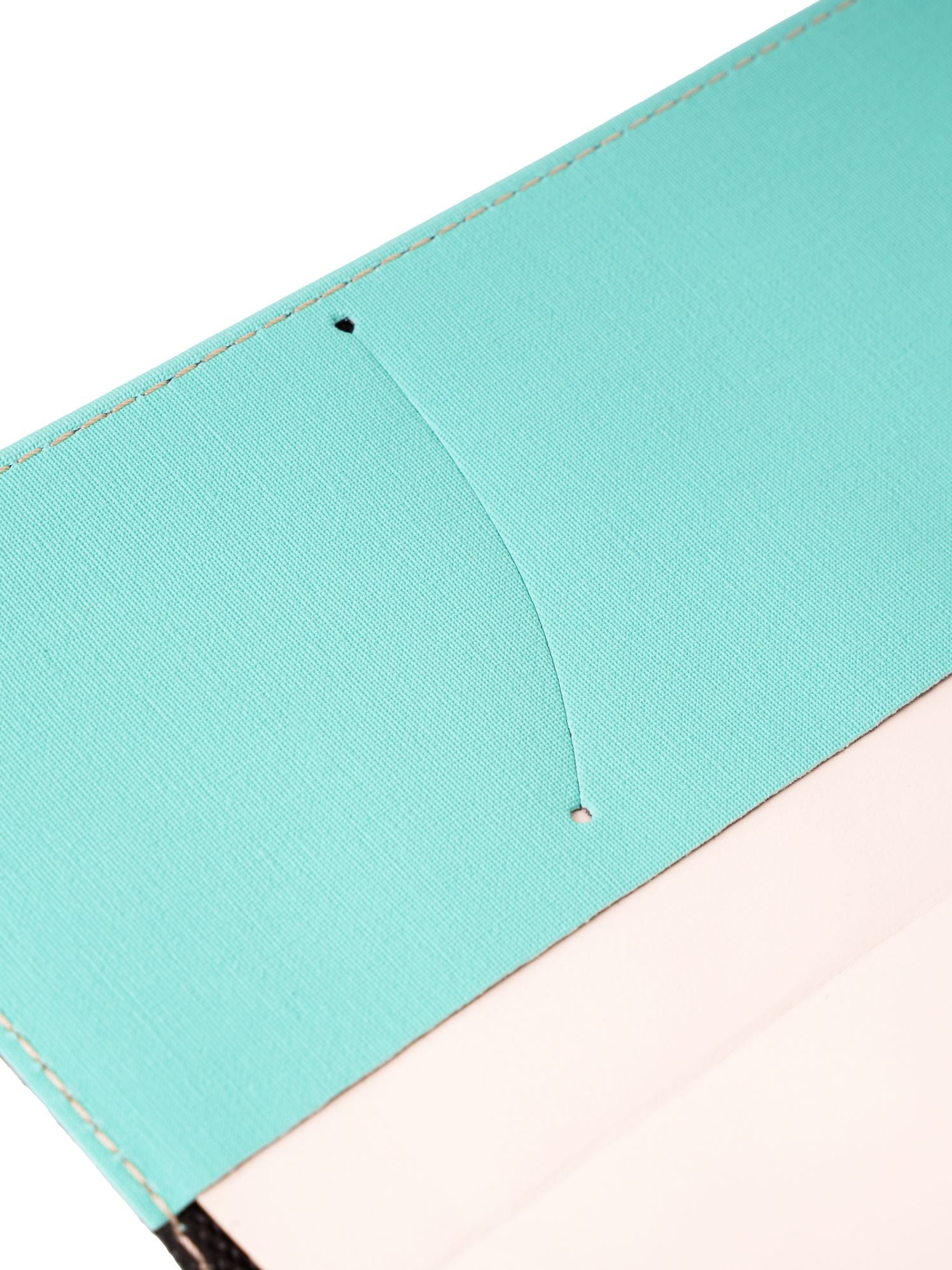 2026 Turquoise Weekly Pocket Planner in Italian Bonded Leather