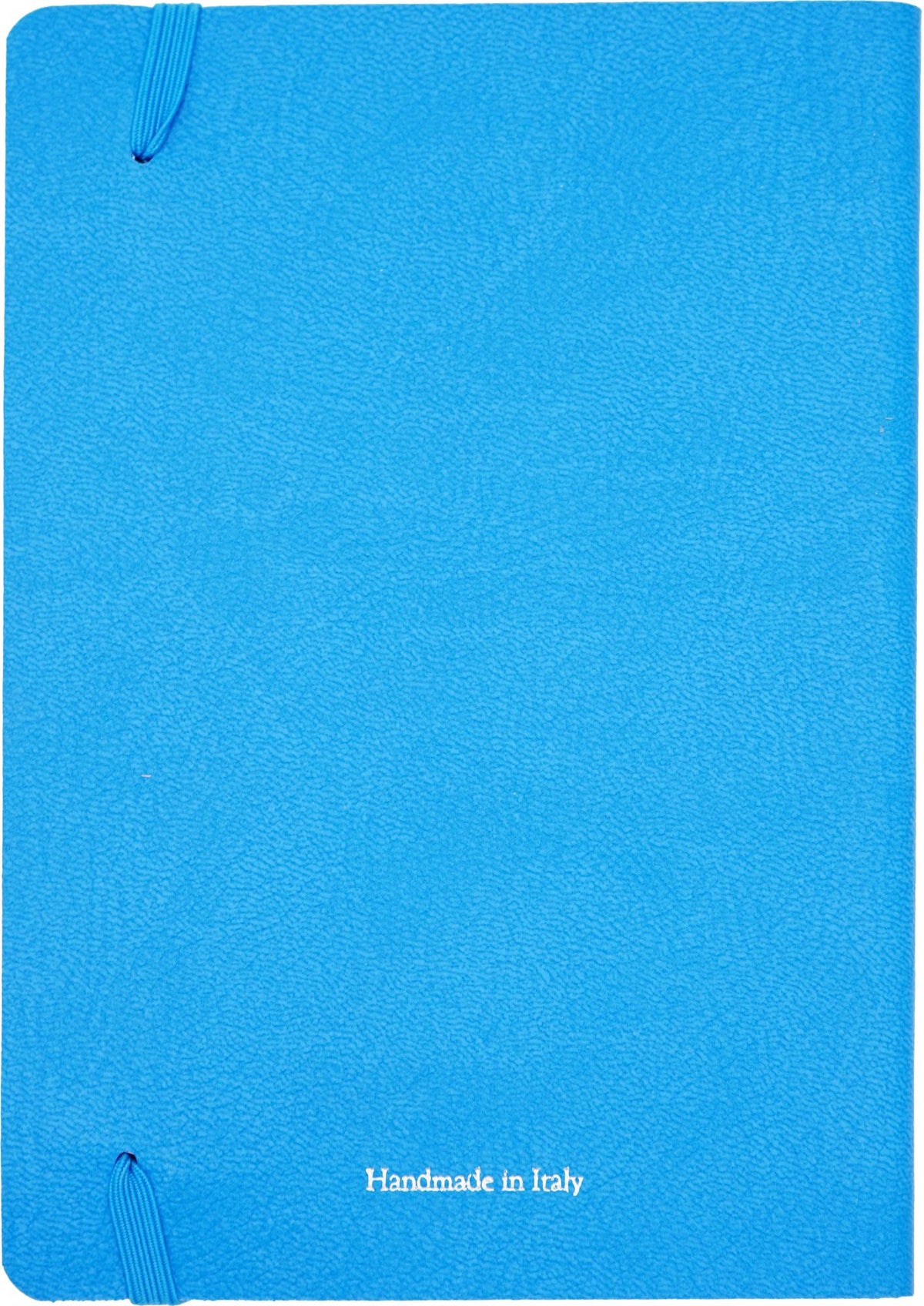 2027 Daily Planner 5X7 Soft Bound Cover In Blue Bonded Leather With Matching Lining , Elastic And Gold Embossing