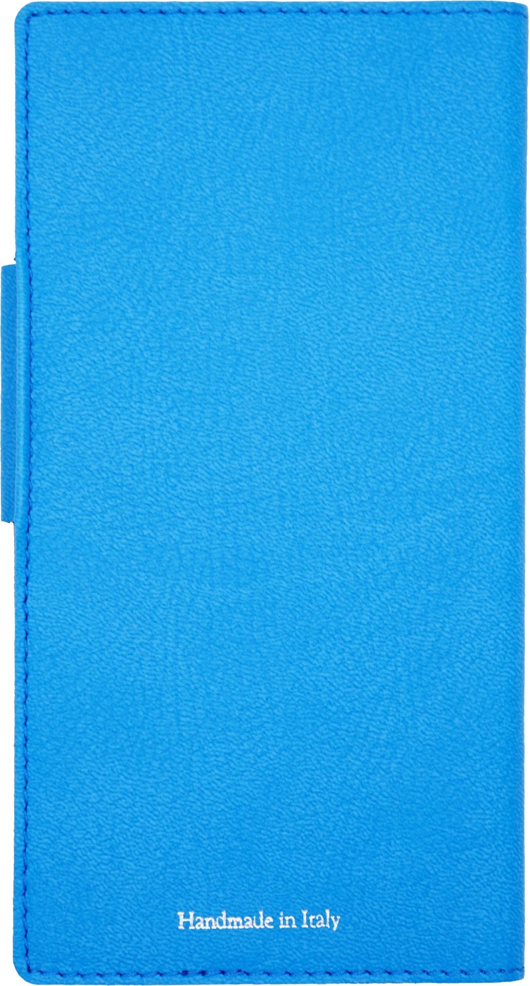 2027 Montly Pocket Planner Blue Bonded Leather Silver Embossed Year