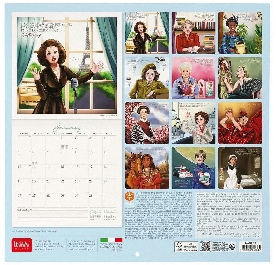 2026 WALL CALENDAR - INSPIRING WOMEN