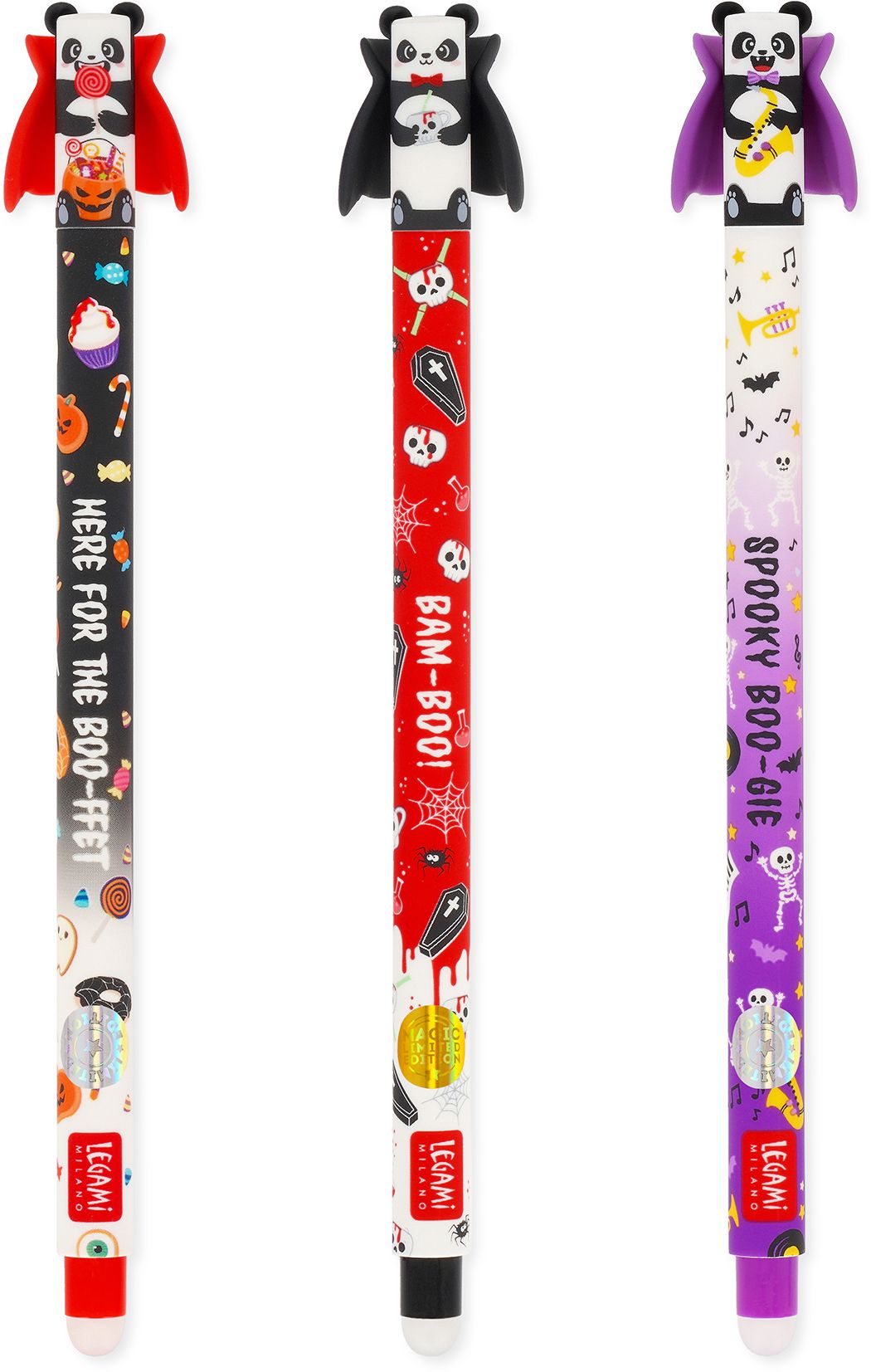Legami Set of 3 Erasable Halloween Gel Pens