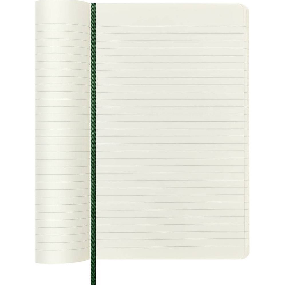 Moleskine Notebook, Large, Ruled, Myrtle Green, Soft Cover (5 x 8.25)