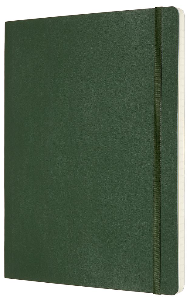 Moleskine Classic Notebook, Extra Large, Ruled, Myrtle Green, Soft Cover (7.5 x 9.75)