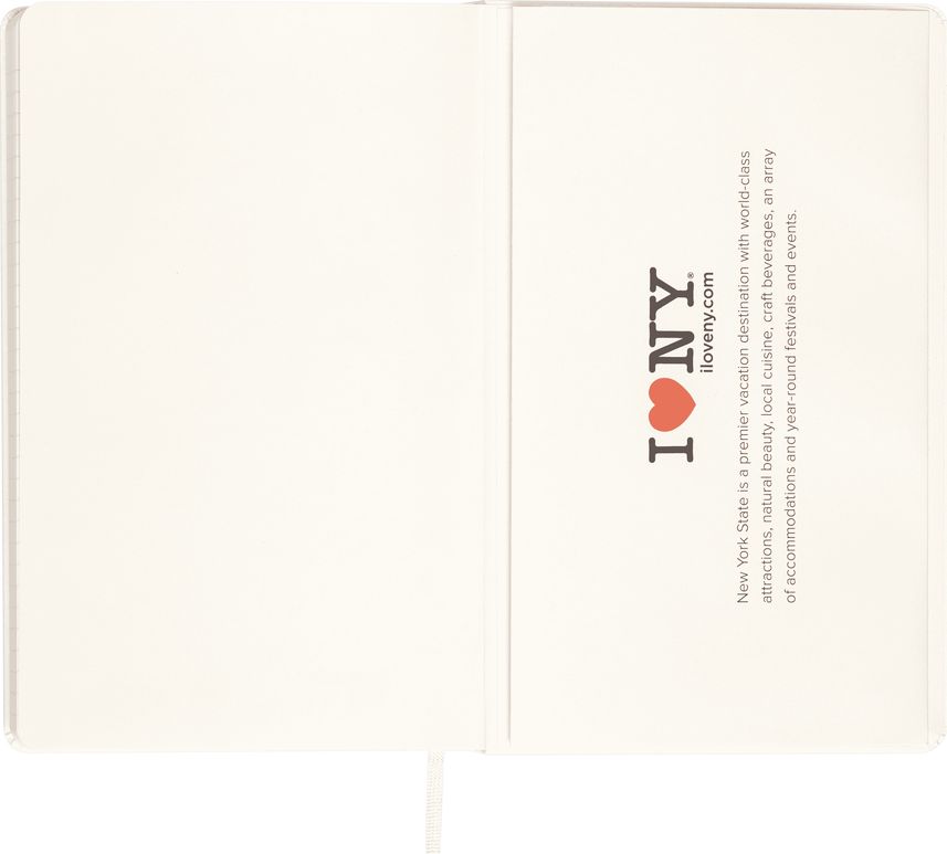 Moleskine Limited Edition I Love NY Notebook, Large, Ruled, White, Hard Cover (5 x 8.25)