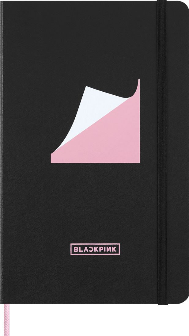 Moleskine x BLACKPINK Limited Edition Notebook, Hard Cover, Large (5" x 8.25") Ruled/Lined, Black, 240 Pages