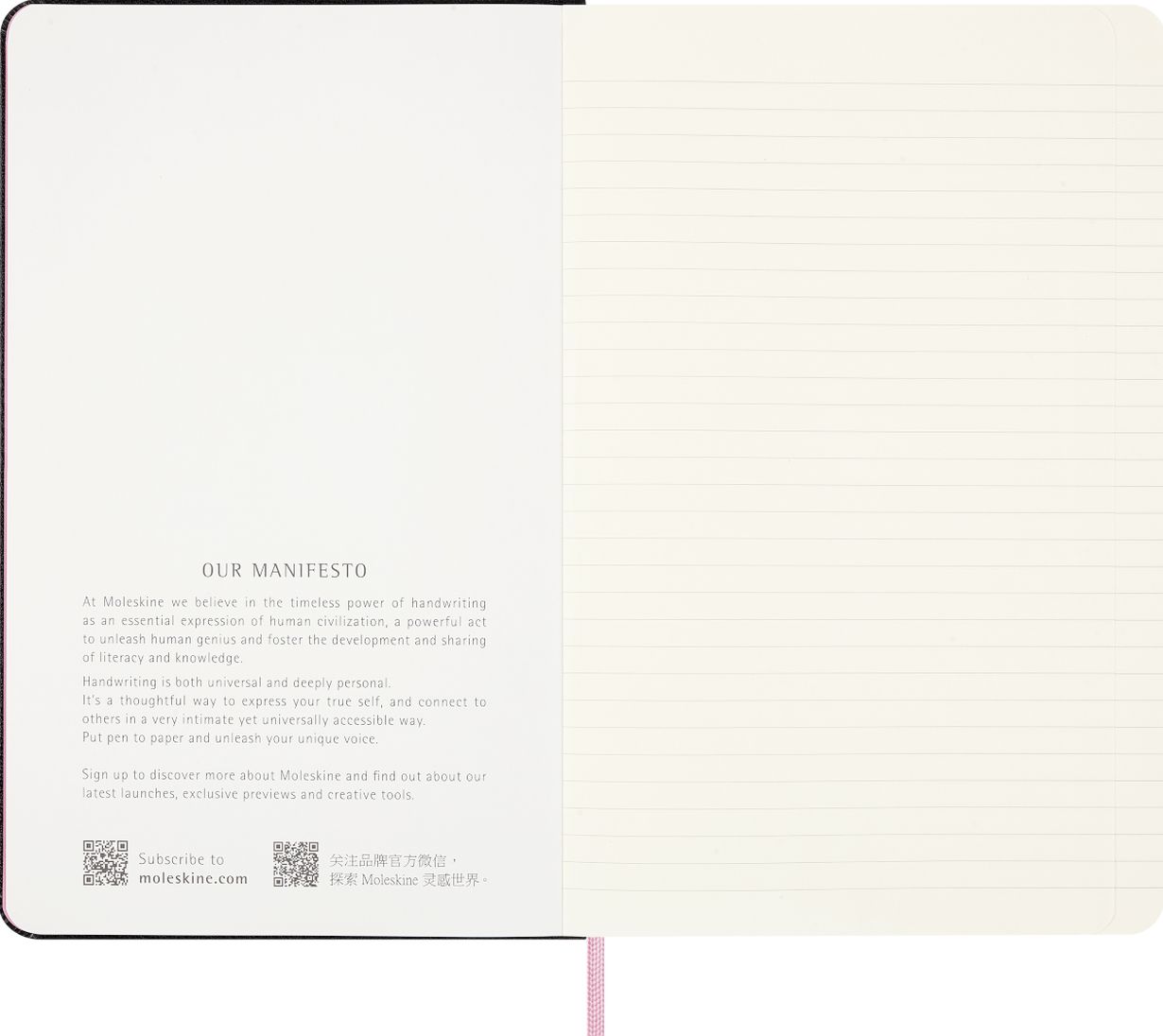 Moleskine x BLACKPINK Limited Edition Notebook, Hard Cover, Large (5" x 8.25") Ruled/Lined, Black, 240 Pages