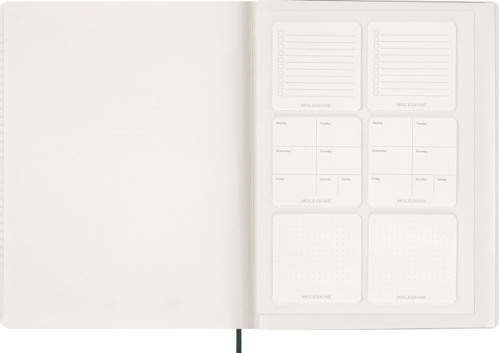 2026 Moleskine Myrtle Green 15-Month XXL Essential Soft Cover Weekly Vertical Planner