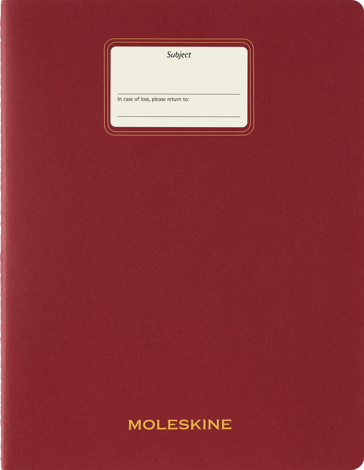 Moleskine Student Cahier Journal, Soft Cover, Ruled, XXL (8.5" x 11"), Cranberry Red