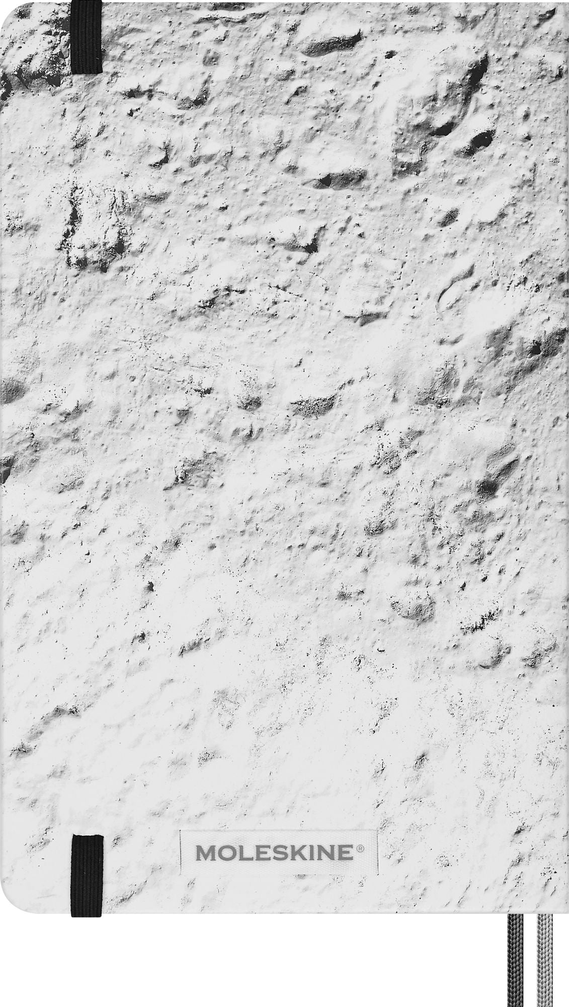 Moleskine Limited Edition NASA-inspired 'Moon surface' Notebook, Hard Cover, Large (5" x 8.25"), Ruled/Lined, Light Grey, 176 pages