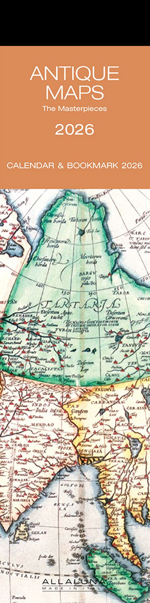 2026 Antique Maps Bookmark Calendar