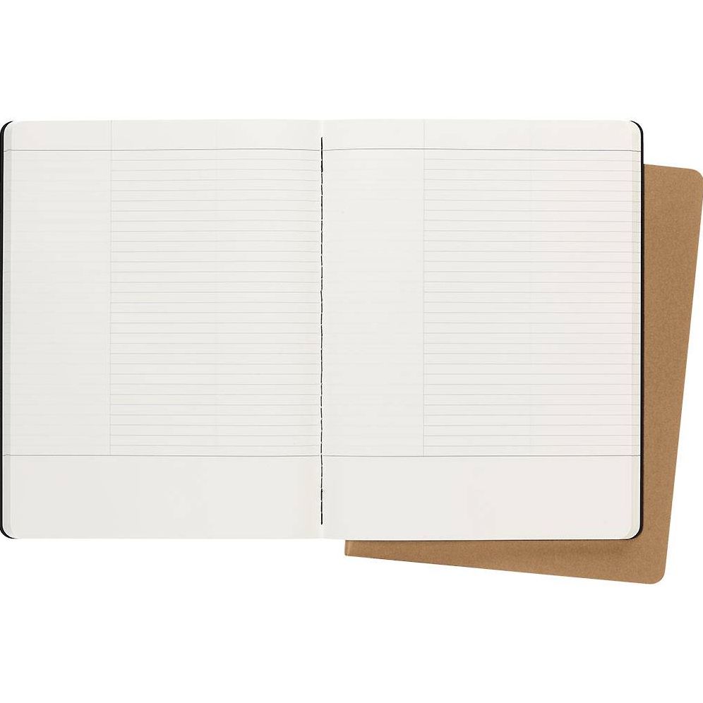 Moleskine Subject Cahier Journal, XL, Black/Kraft Brown (7.5 x 9.75)