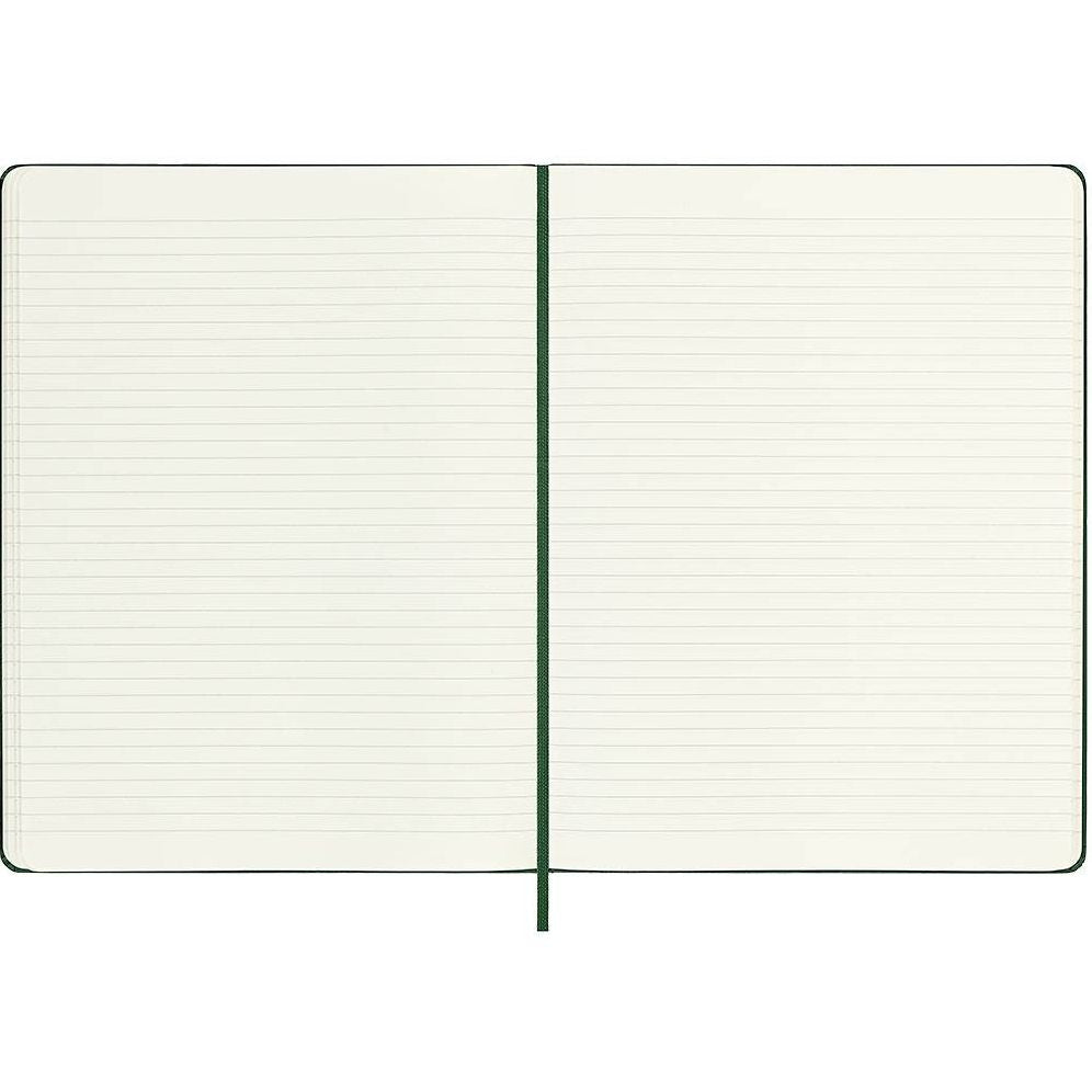 Moleskine Classic Notebook, Extra Large, Ruled, Myrtle Green, Hard Cover (7.5 x 9.75)