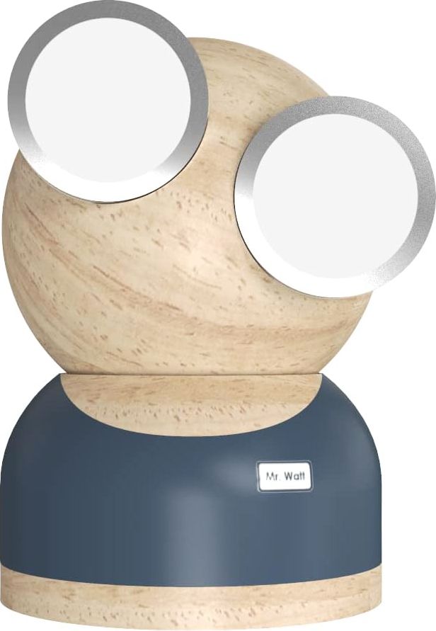 Mr Watt Goggle Grey Wooden Lamp