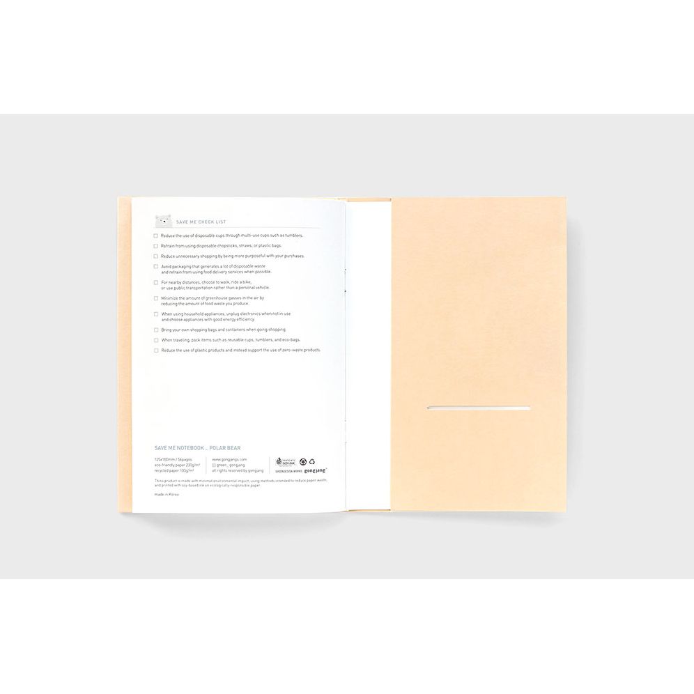 Polar Bear Save Me Lined Journal