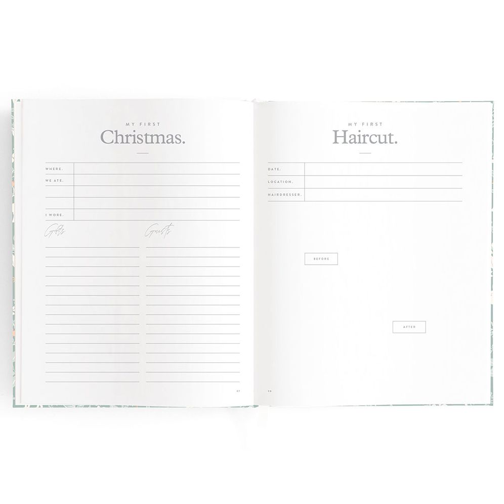 Baby Book Forest Friends Sage