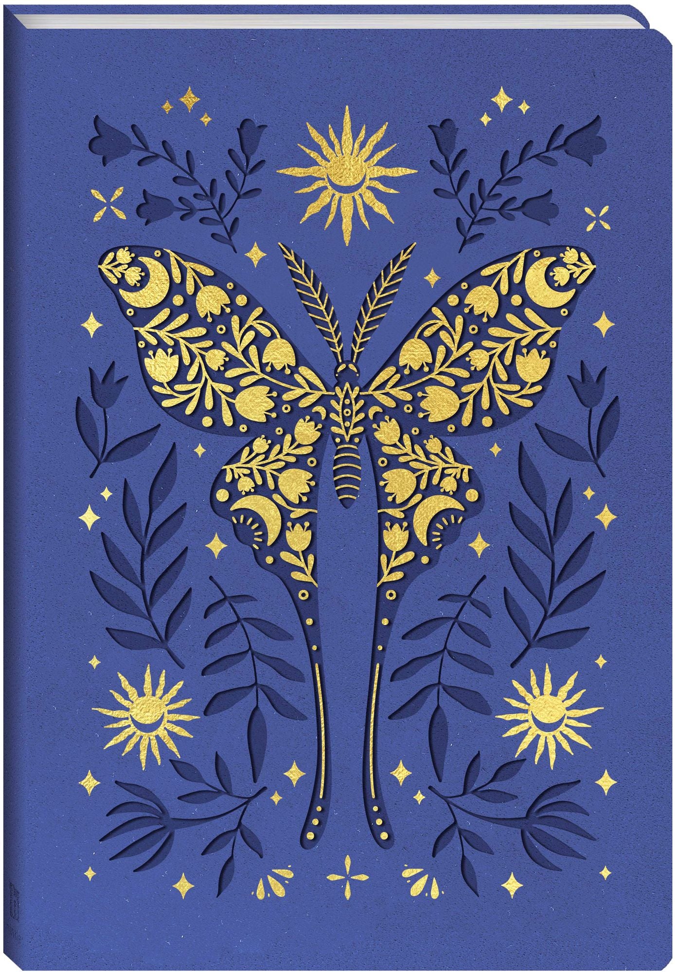 Faux Leather Journal Celestial Moth