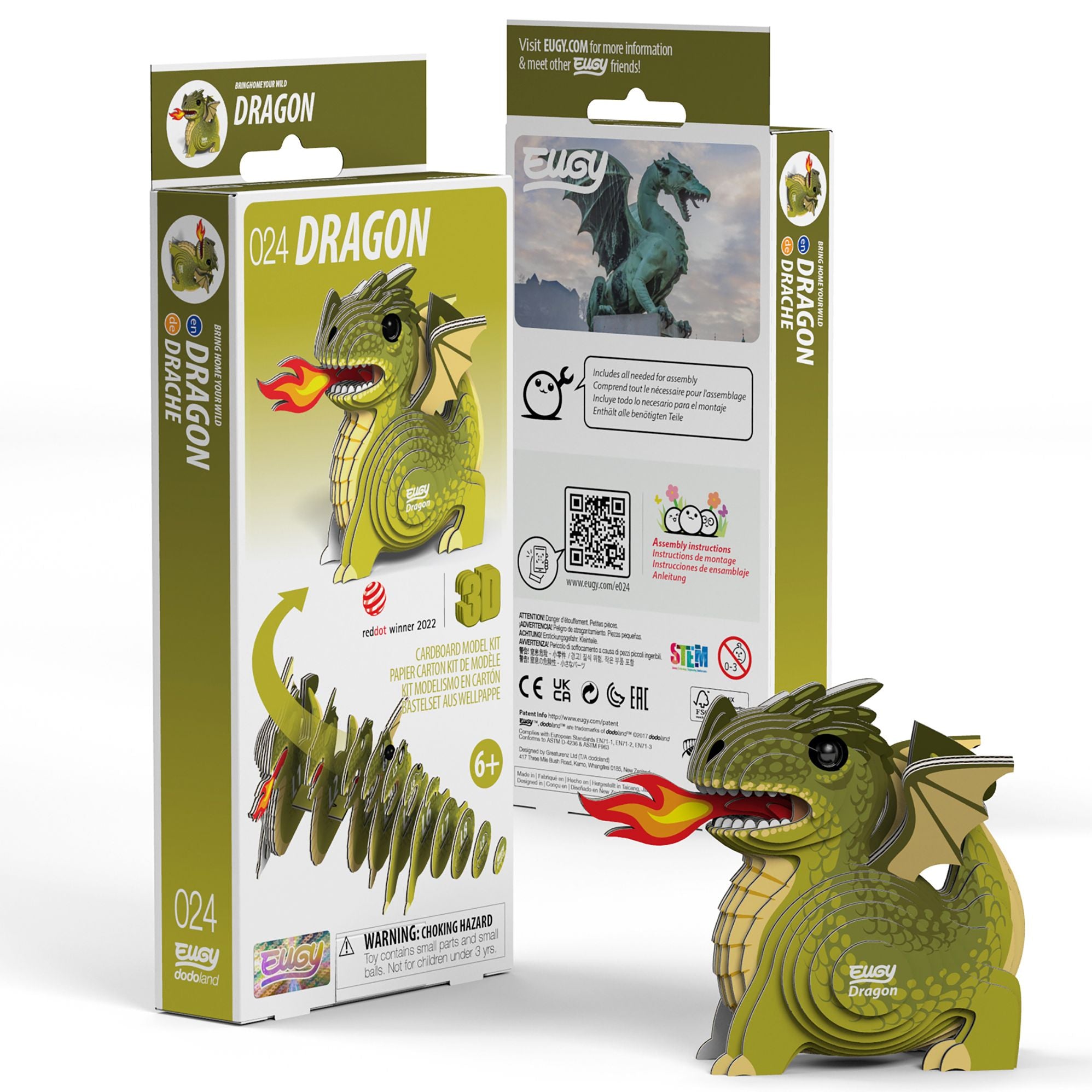EUGY Dragon 3D Cardboard Model Kit