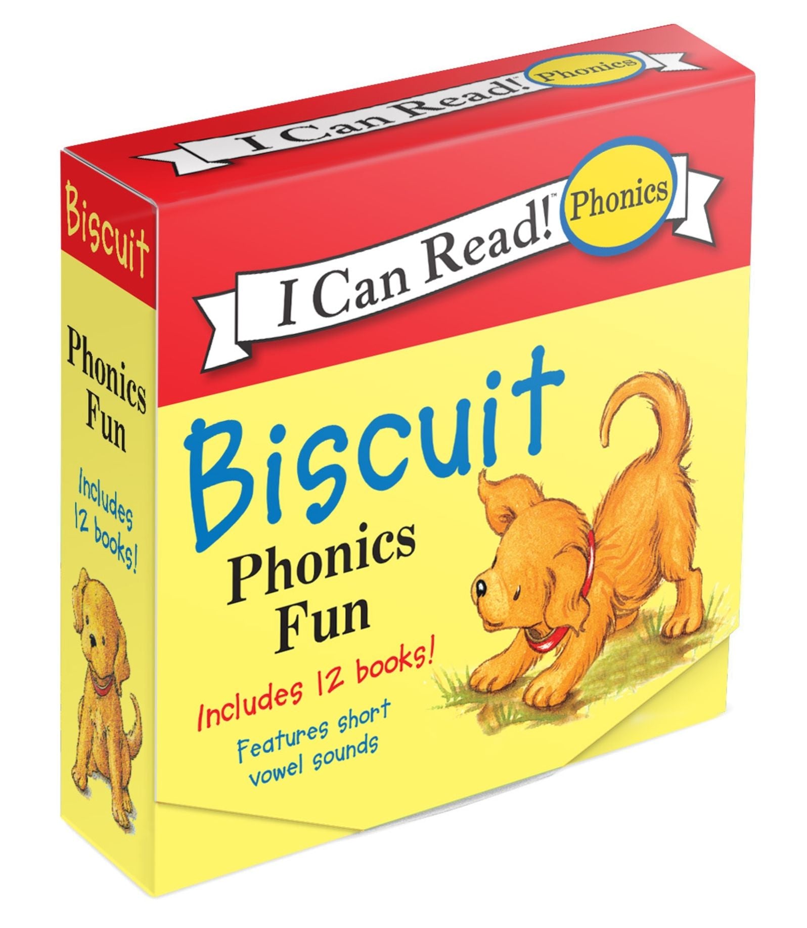 Biscuit 12-Book Phonics Fun!: A Box of 12 Mini-Books Featuring Short and Long Vowel Sounds