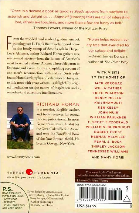 Seeds: One Man's Serendipitous Journey to Find the Trees That Inspired Famous American Writers from Faulkner to Kerouac, Welty to Wharton