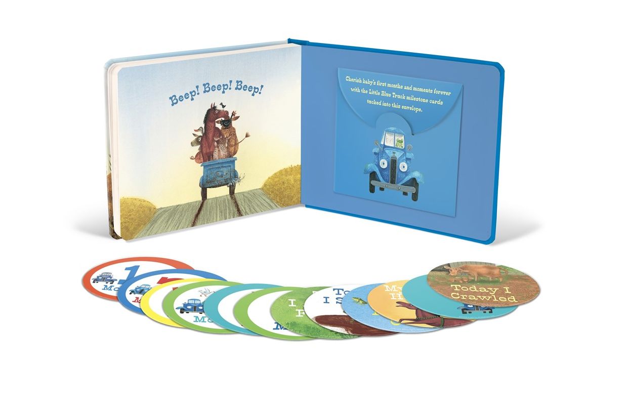 Little Blue Truck Milestone Edition: Book and Milestone Cards