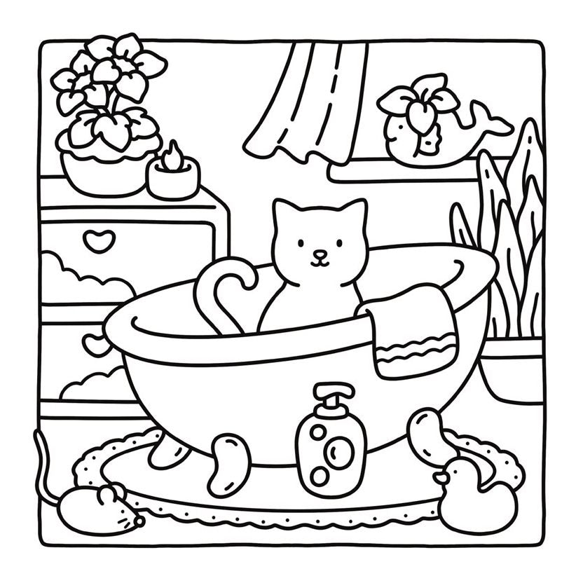 Cat Moments: Meow Life Coloring Book