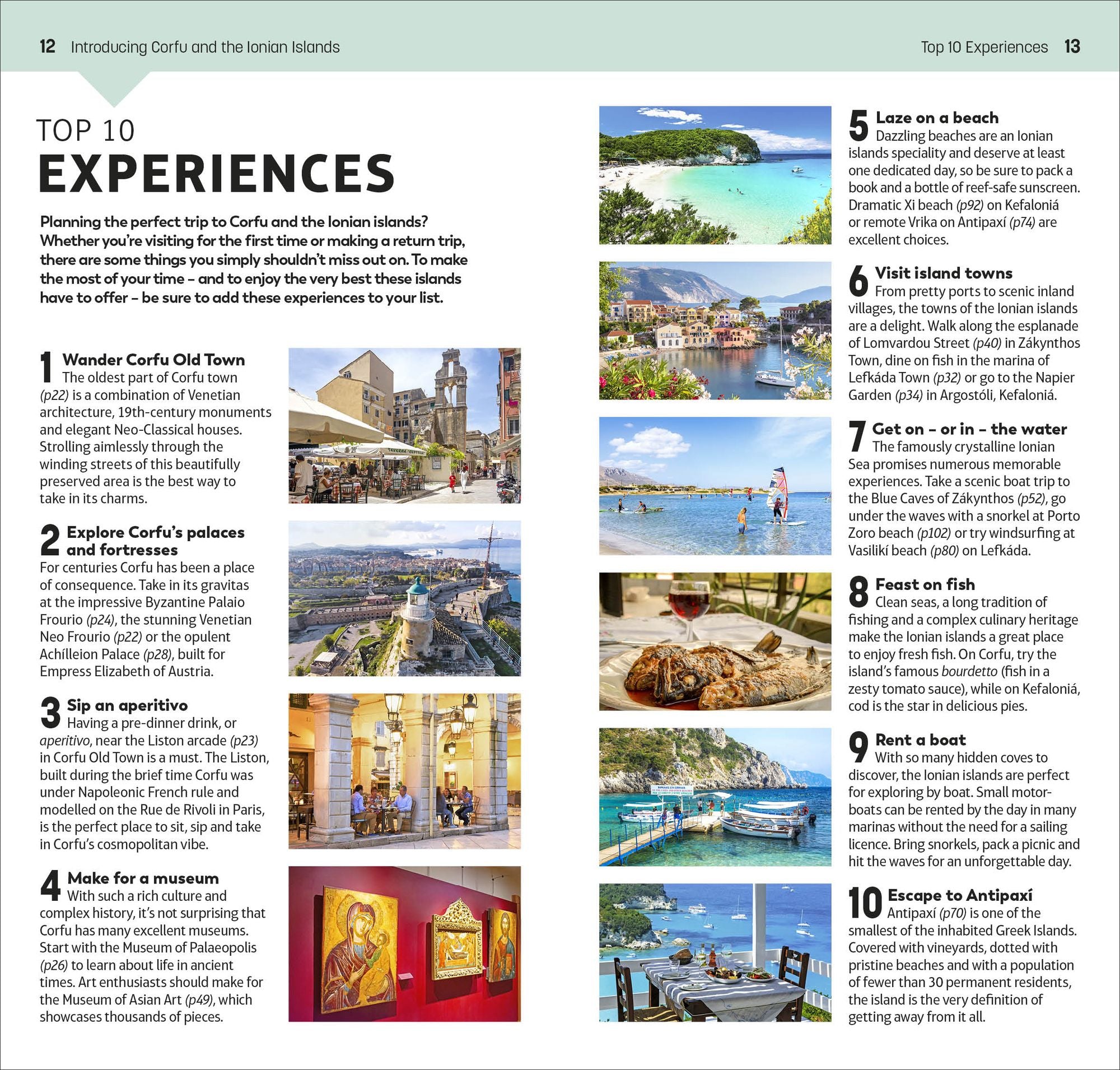 DK Top 10 Corfu and the Ionian Islands: Top 10 lists for your perfect trip, plus an all-weather folded map