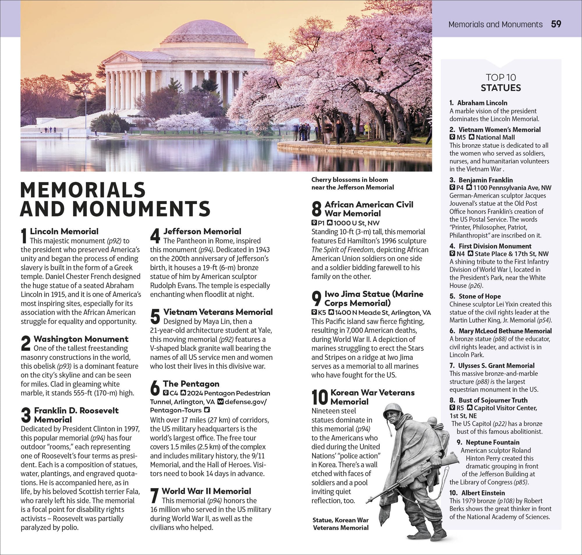 DK Top 10 Washington, DC: Top 10 lists for your perfect trip, plus an all-weather folded map