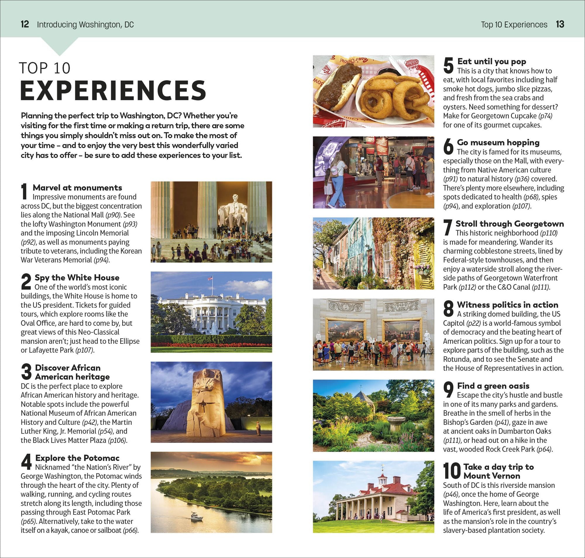 DK Top 10 Washington, DC: Top 10 lists for your perfect trip, plus an all-weather folded map